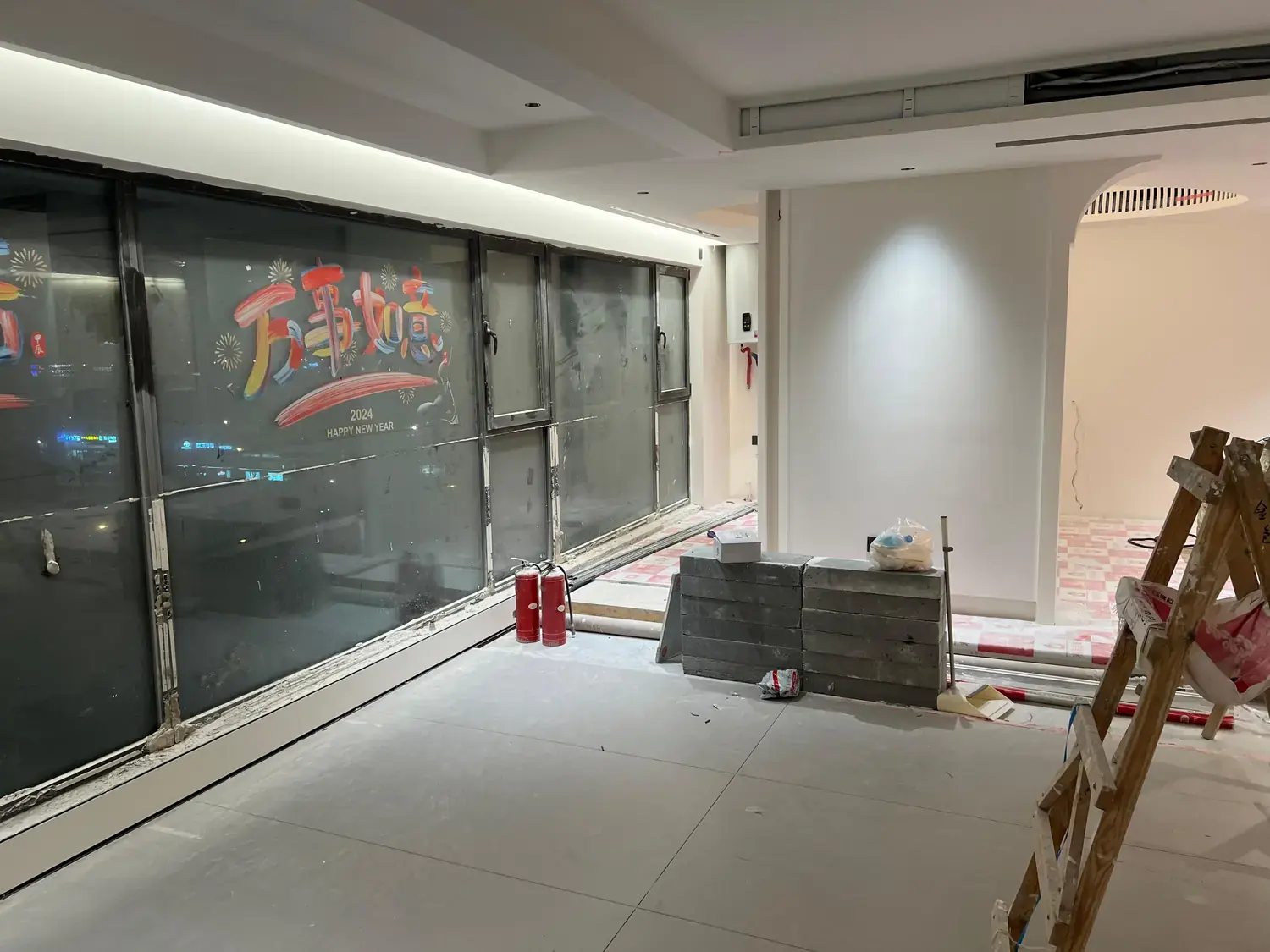灯带施工点亮效果